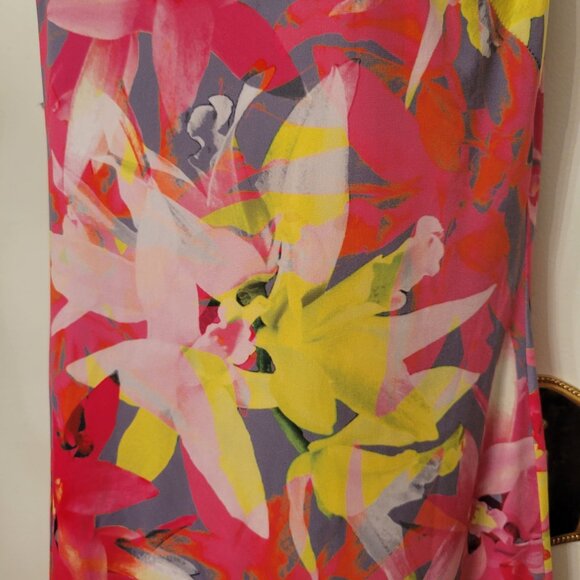 Trina Turk Floral Sheath Sleeveless Dress M Tropical FELANA 2 Beach Cruise - Picture 6 of 7